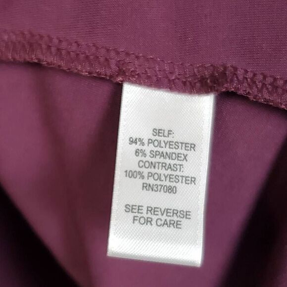 EST. 1946 Women's 18/20W Plum Long Sleeve Blouse Sheer Bell Sleeves Ruffle Trim - Picture 5 of 7